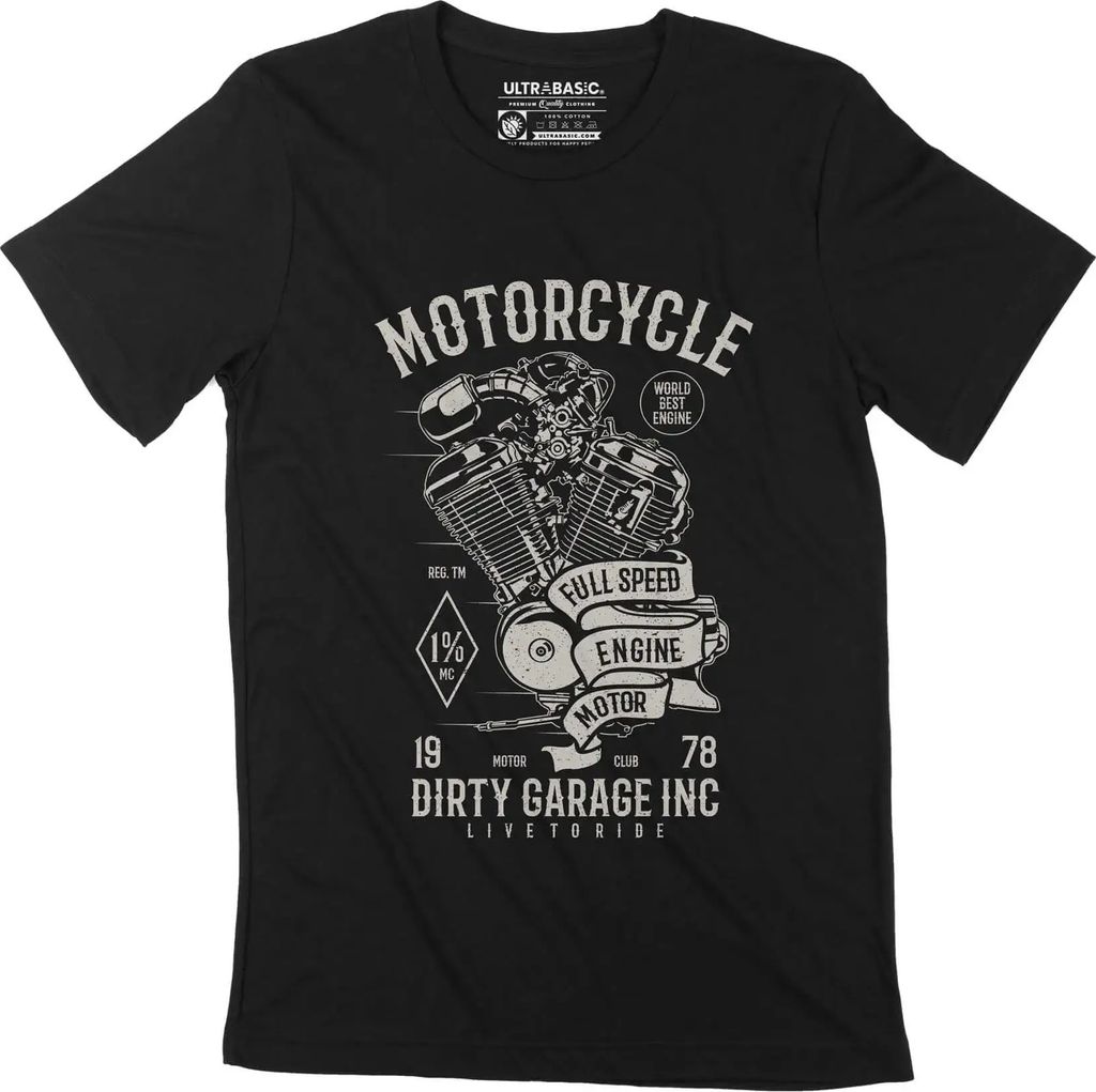 Herren Grafik T-Shirt Oldtimer-Motorrad 1978 - dirty garage inc – Vintage Motorcycle 1978 - Dirty Garage Inc – Geschenk 46. Geburtstag Jahresta...