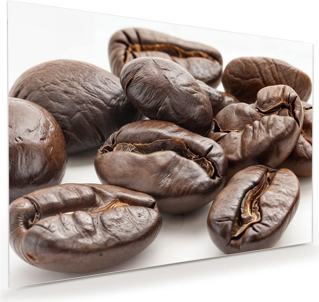 Glasbild 100x70cm in XXL für Wohnzimmer, Schlafzimmer Motiv Kaffeebohnen