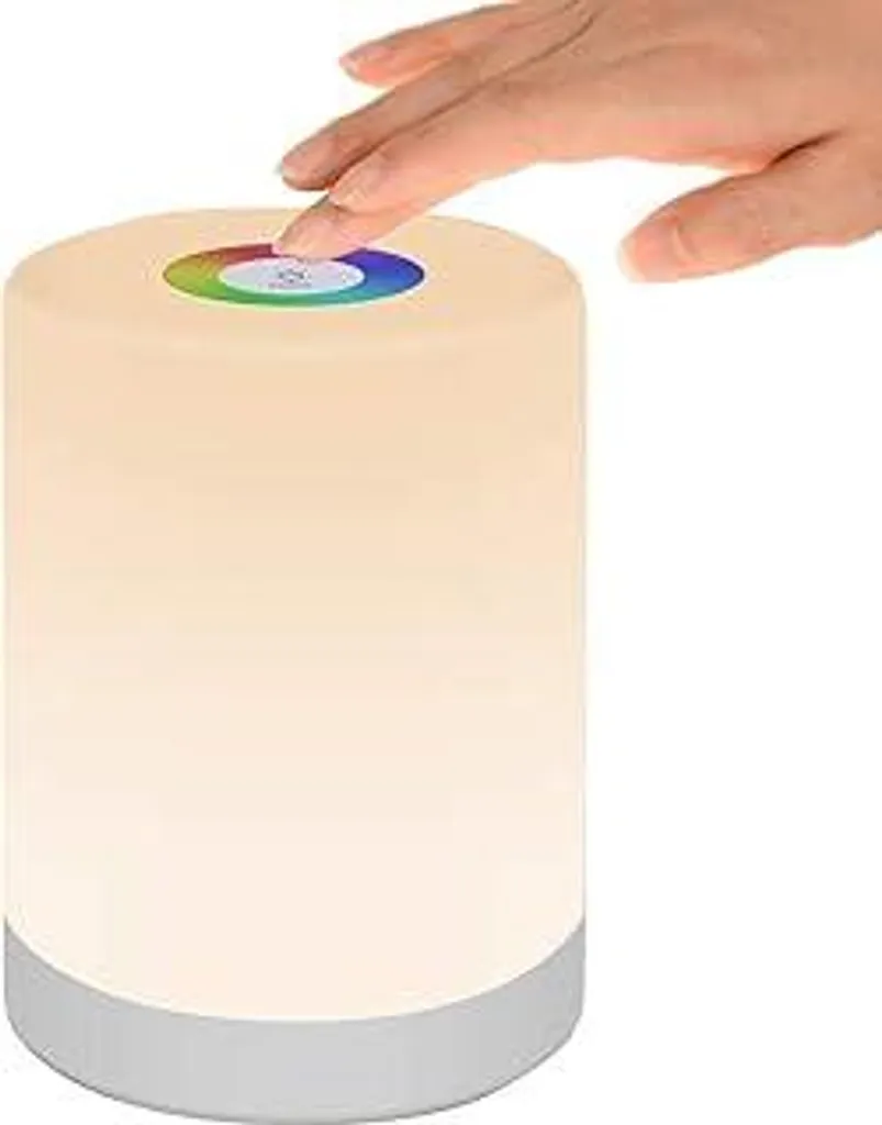 Lampada LED da Comodino per Bambini Touch Luce Calda RGB Portatile
