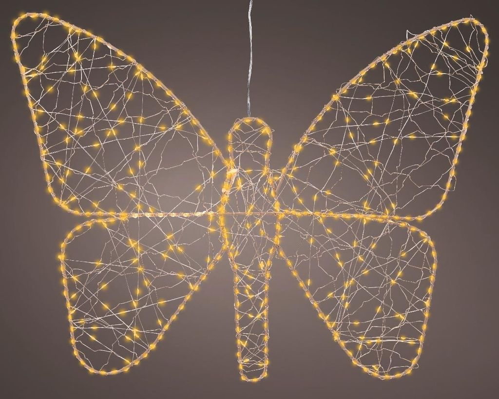 Papillon Lumineux Doré Décoration Lumineuse Led Extérieur - Image du produit 