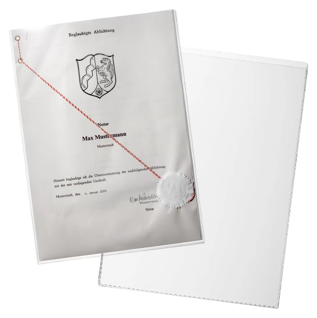 Poche de protection A4 en plastique haute résistance lot de 10 unités