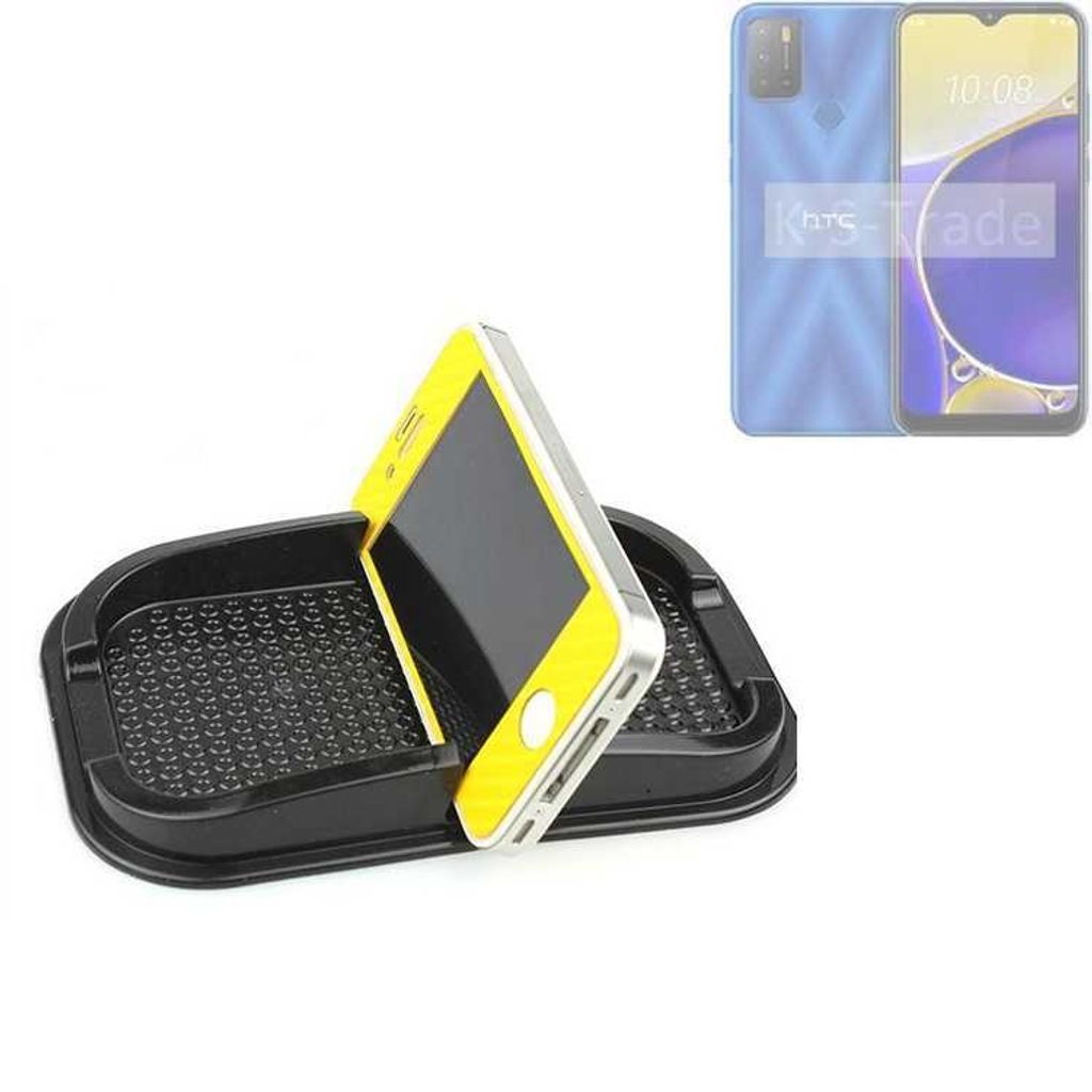 K-S-Trade Auto Anti Rutsch Matte Smartphone-Halter kompatibel mit HTC Wildfire E2 Play Haft Pad Armaturenbrett Handy-Halterung Silikon