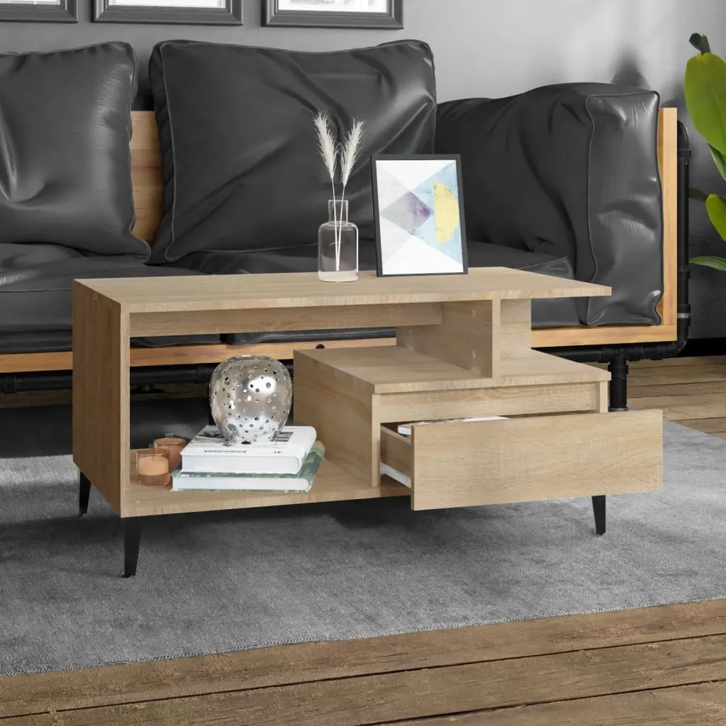 Tavolino Basso SYFAX Rovere Sonoma 90cm - Eleganza per il tuo Living - 3