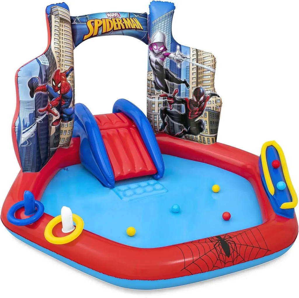 Aire de jeux gonflable sécurisée Spider-Man Bestway 98793 antichoc