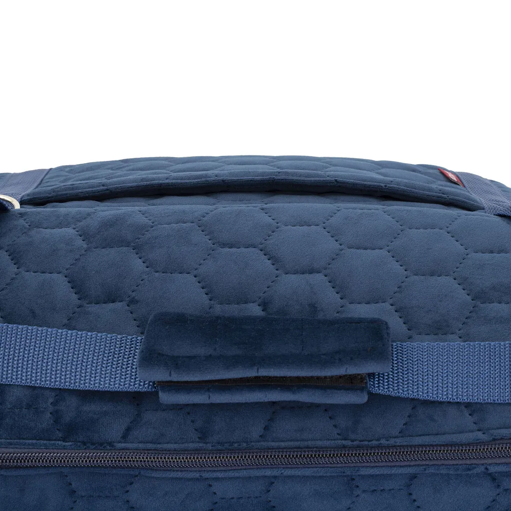 Borsa a Tracolla Animali 10kg Suede Blu Scuro | Trasportino Soft Velvet - 13