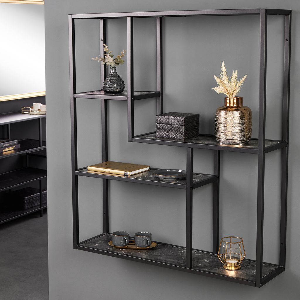 riess-ambiente Modernes Wandregal SLIM LINE 95cm anthrazit Produktbild 