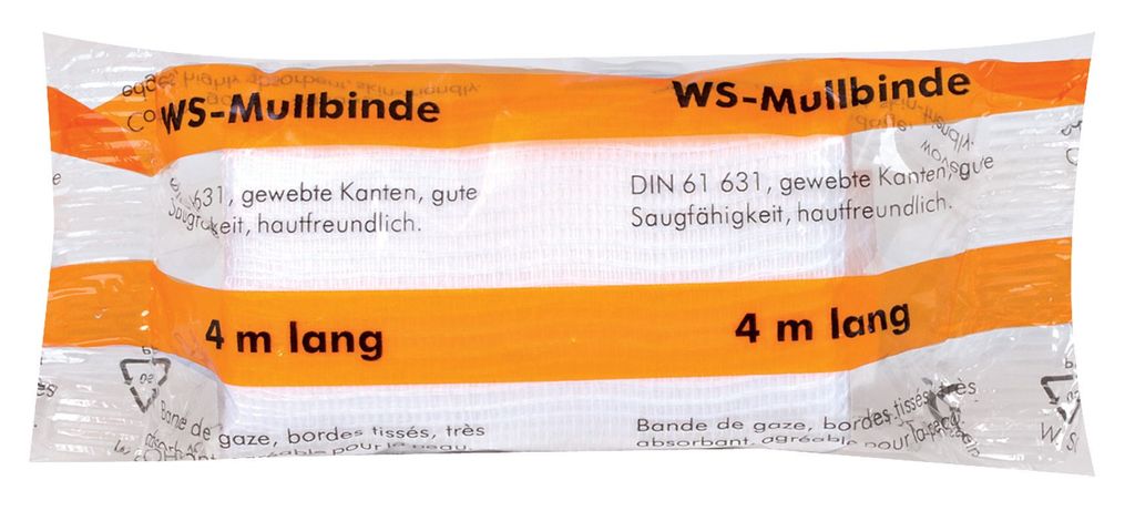 SÖHNGEN Mullbinde DIN 61631 1004002 weiß 6,0 cm x 4,0 m, 1 St.