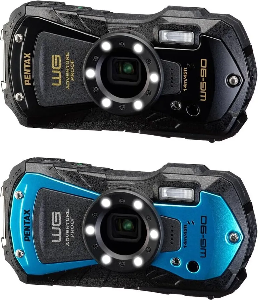 Appareil Photo Numérique Étanche Pentax WG-90 Bleu Tout-Terrain Pro