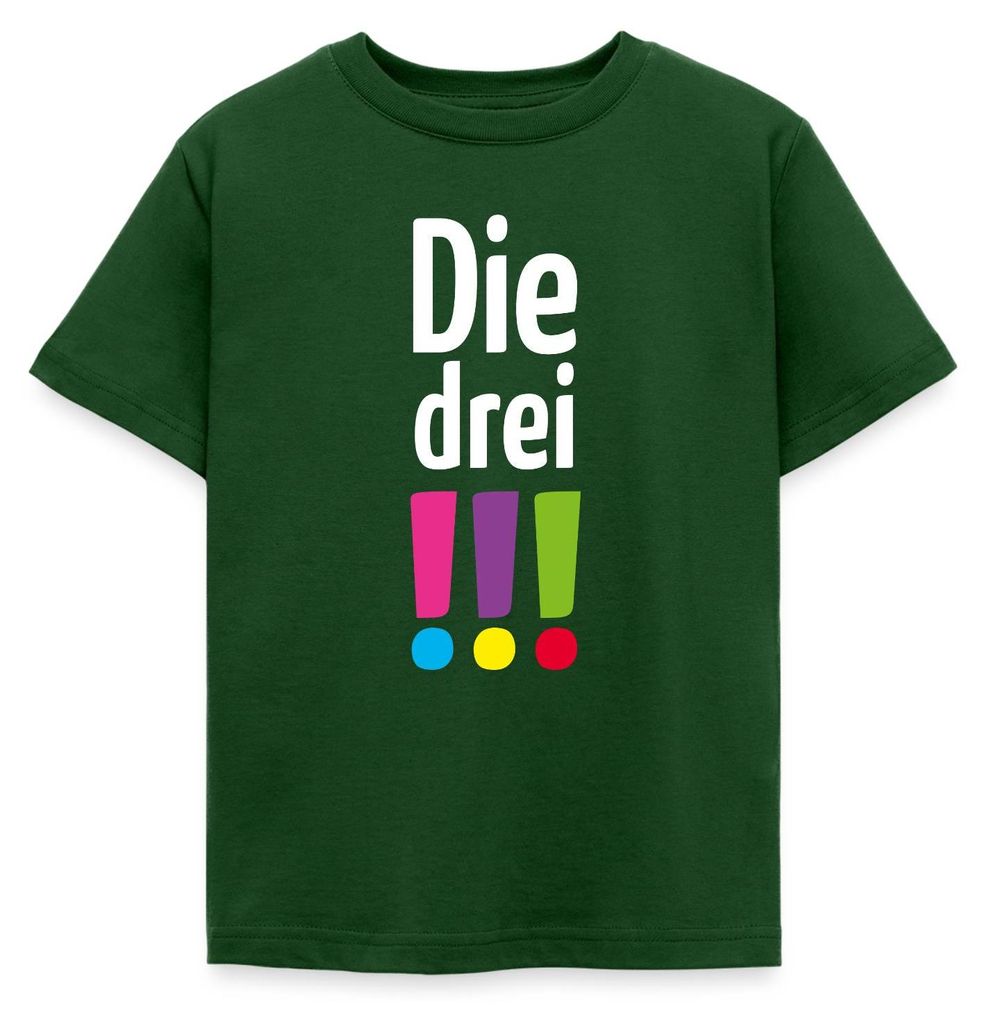 Spreadshirt Die Drei Ausrufezeichen Logo Kinder T-Shirt, 122/128 (7-8 Jahre), Forstgrün