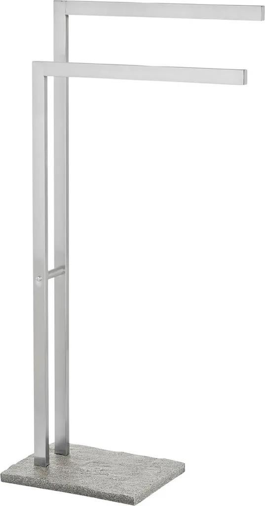 Valet de bain WENKO Granit inox - Organisateur serviettes sans percer
