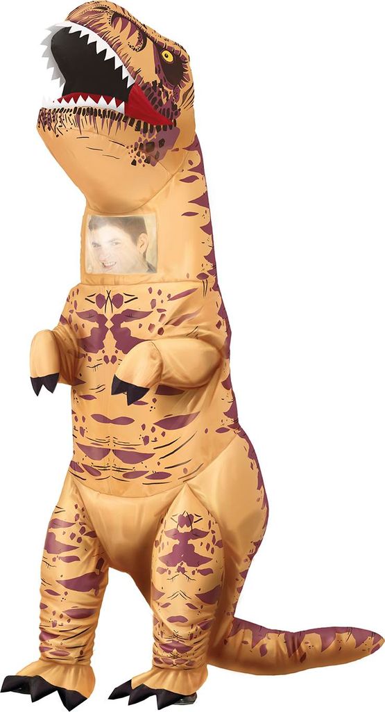 Dinosaurier Aufblasbares T Rex Kostüm Karneval Lustig Fantasie Komplett Ventilator Realistisch Spaß Tiere Abenteuer Artikel, Größe: 52 - 54 (L)...