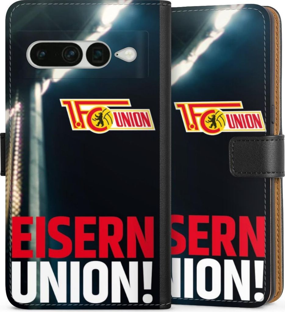 DeinDesign Klapphülle für Google Pixel 7 Pro Handytasche Lederhülle Tasche 1. FC Union Berlin Fanartikel Fußball