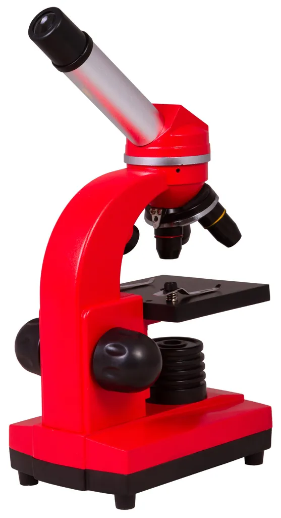 Microscope Junior 29 cm Rouge en Acier avec Coffret Complet 28 Pièces - 13