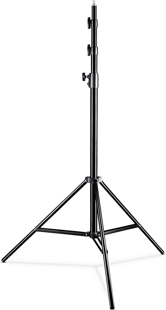 Walimex pro WT-420 Lampenstativ 420 cm, höhenverstellbares Lichtstativ belastbar bis 7,5 kg, Blitzstativ mit 5/8 Zoll Spigot, Studiostativ mit Fed...