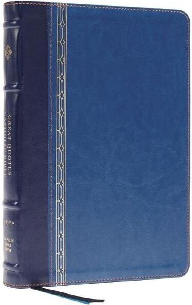 Nrsvce, Great Quotes Catholic Bible, Leathersoft, Blue, Comfort Print