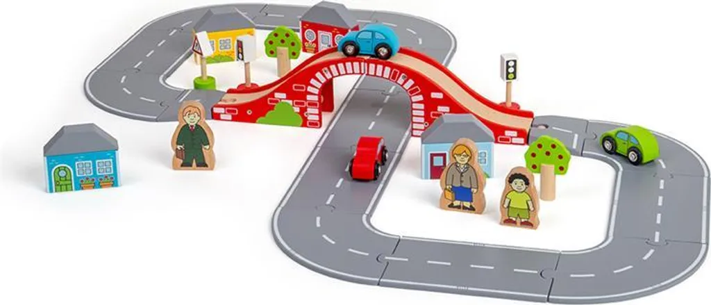 Bigjigs Rail Wooden Road Eight - Circuit de Route en Bois en Forme de 8 - 2