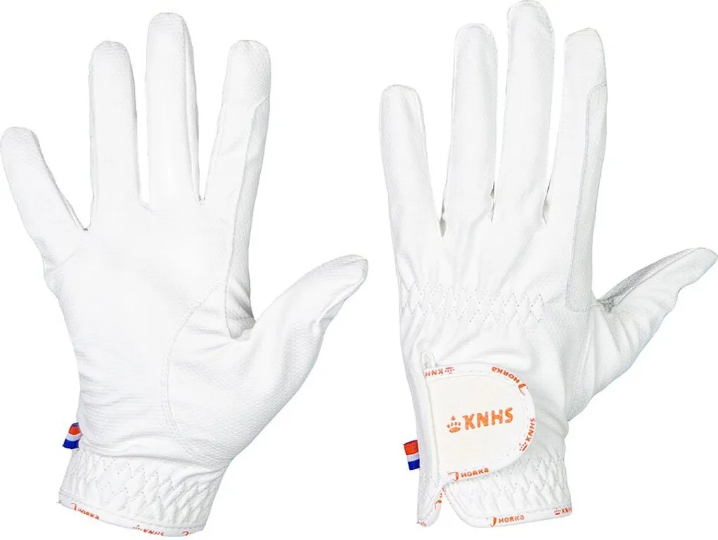 Gants Horka KNHS Blancs Taille 6 ans - Matière Souple et Grip Antidérapant