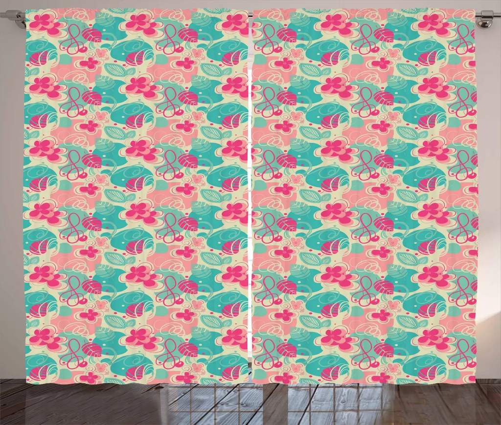 Tenda ABAKUHAUS 280x175 cm Foglie Doodle - Prezzo e Qualità