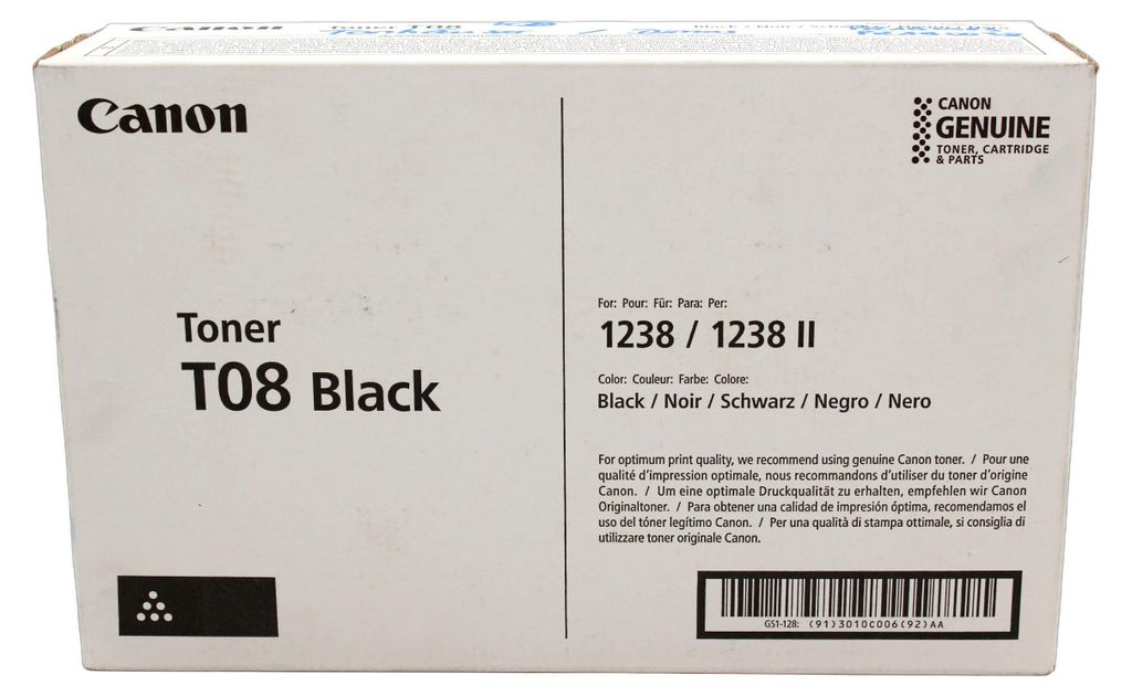 Canon T08 - Schwarz - original - Tonerpatrone Produktbild 