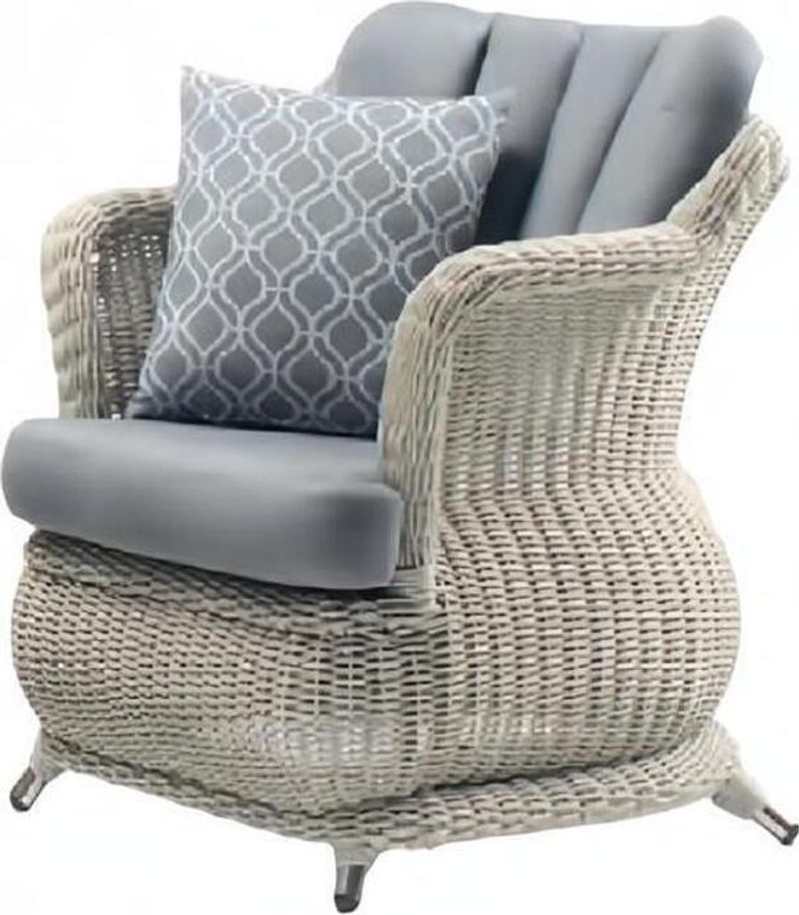 Sessel Grau Hochwertig Terrasse Design Elegantes Möbel Modern Sessel