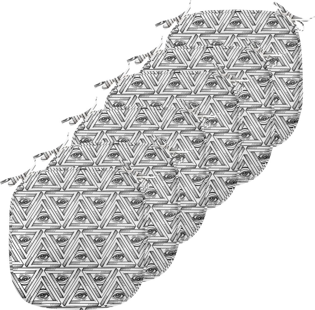 ABAKUHAUS Auge Polster für Esszimmerstühle, Alles sehende Auge Pyramidale, Dekoratives wasserfestes Kissen mit Riemen für Küchensitze, 40 cm x ...