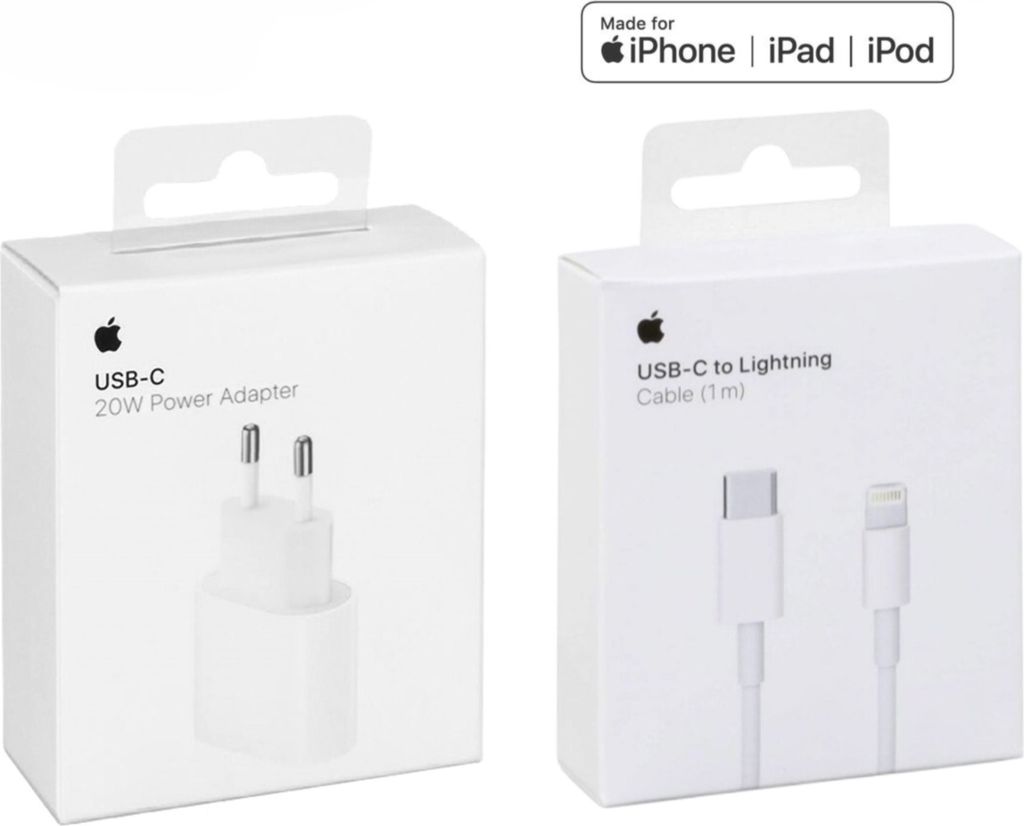 Apple iPhone -20W USB-C Ladegerät +1m USB-C Lightning Kabel für iPhone 14 13 12 11 X Pro Max Mini