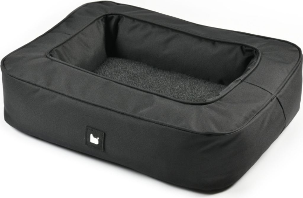 Extreme Lounging - b-dog luxury mini - orthopädisches Hundekissen - waschbar mit Reißverschluss - abnehmbares Kissen - 34x20x15cm - schwarz