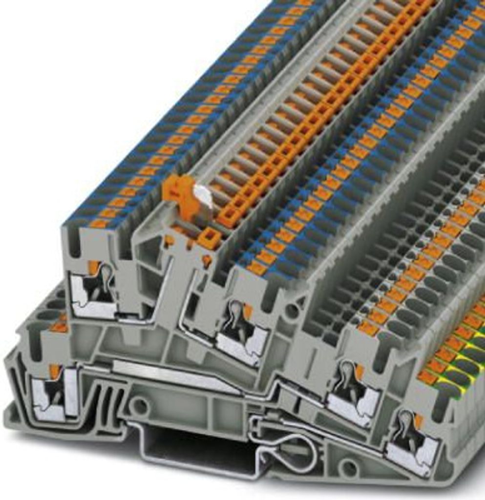 Phoenix Contact Schutzleiterquelle Push-in Anschluss PE-L-NTB grau, 0.14...4 mm², 3213955 (PTI 2,5-PE/L/NTB)