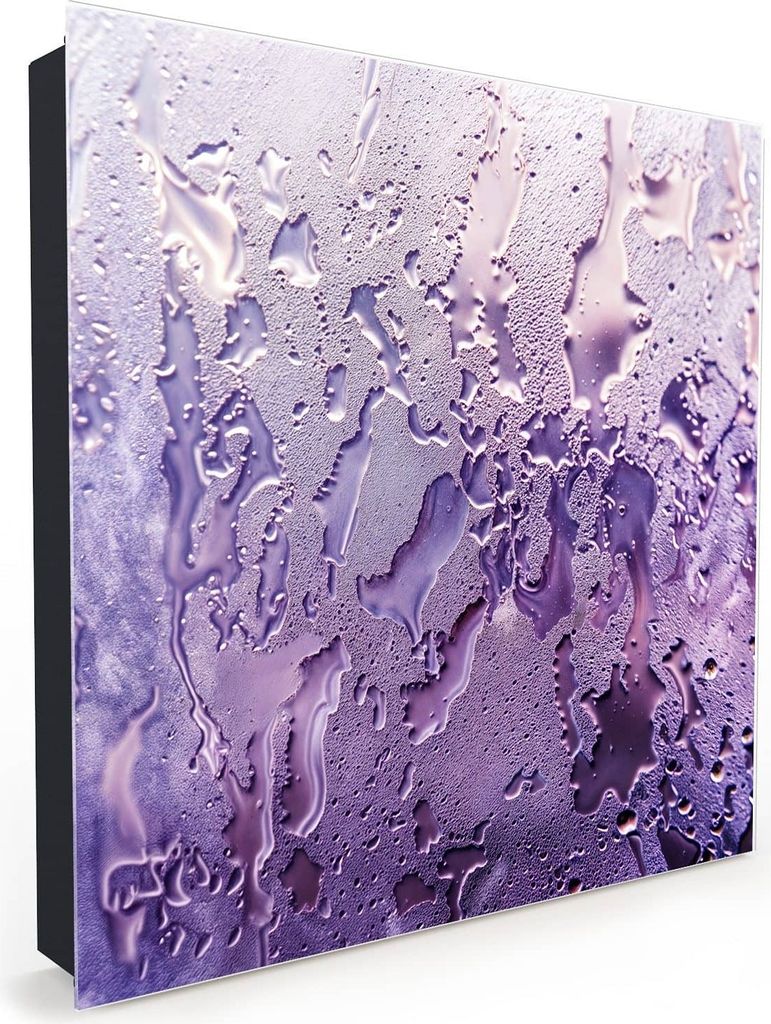 Nachbildung-Schlüsselkasten, Magnetpinnwand und Memoboard mit Glasfront Motiv Rauchige Tropfen