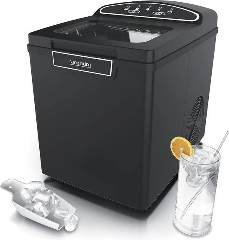 Machine à glaçons en acier inoxydable 1,8 L - Modèle Inox-Pro 12kg/24h