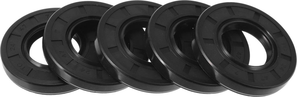 Universal Oil Seal TC Doppellippe W Stahlfeder Dichtungsring Rotationswellendichtung 24x47x7mm Hochdruck-NBR-Gummi Schwarz 5 Stück