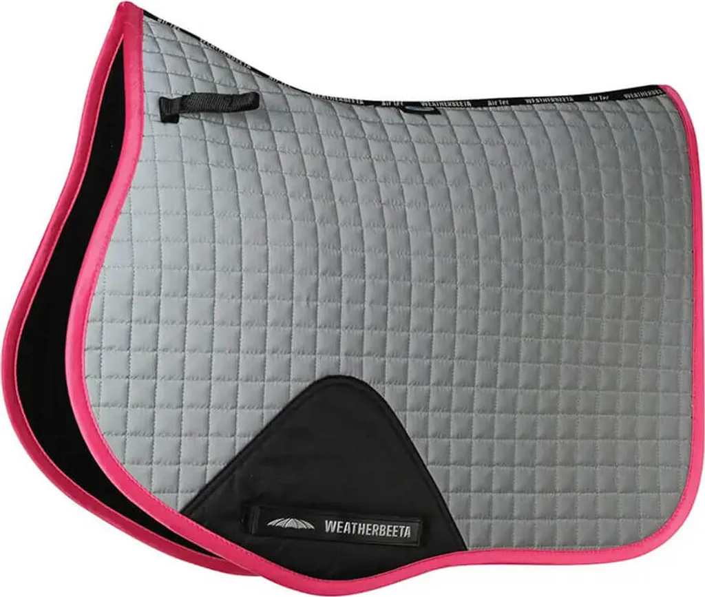Tapis de selle Weatherbeeta Prime argent rose haute visibilité poney