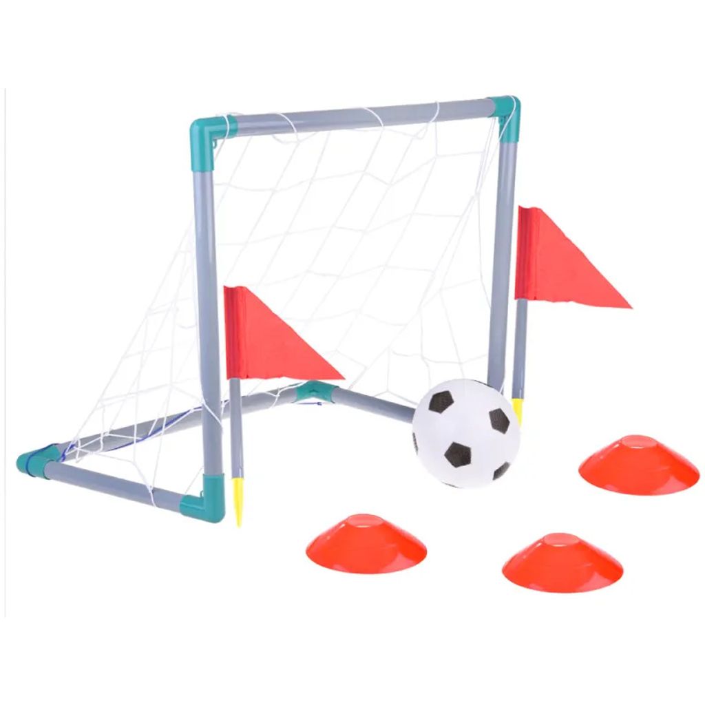Komplettes Kinder-Fußballtor-Set mit Zubehör