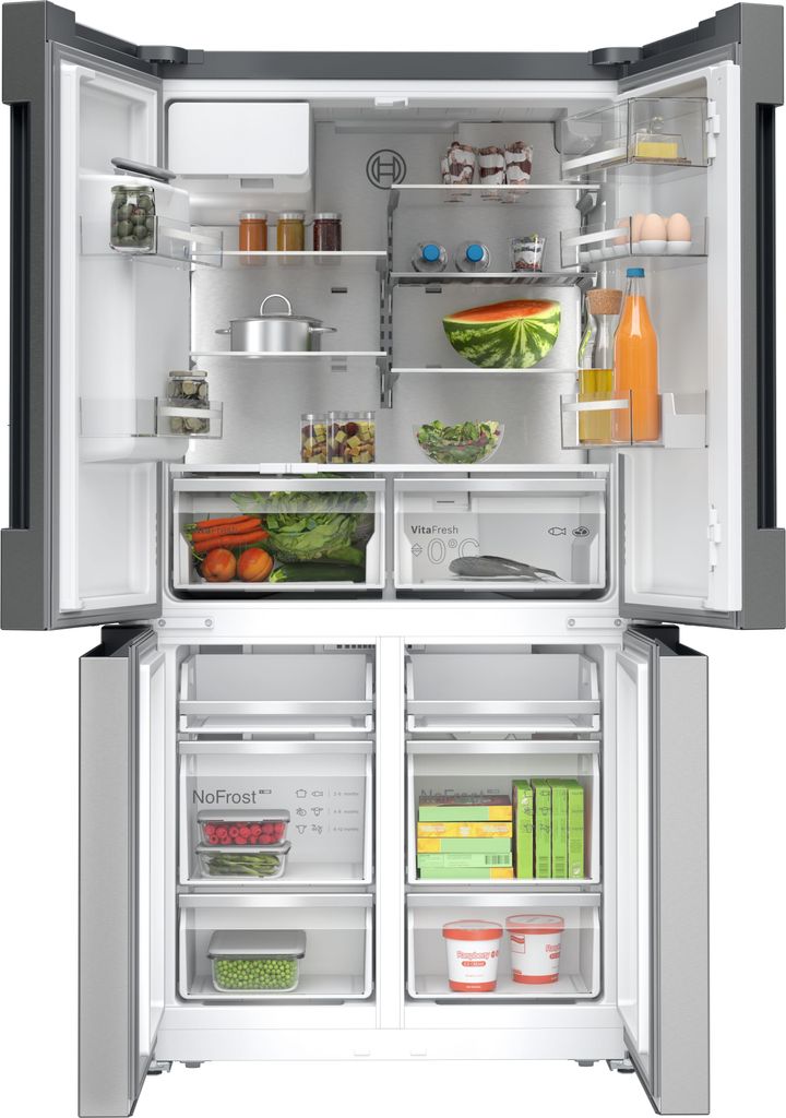 Bosch Serie 6 KFD96APEA Side-by-Side Kühlkombination Freistehend 574 l E Edelstahl