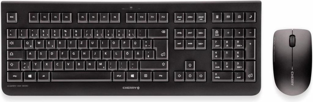 CHERRY DW 3000 - Tastatur-und-Maus-Set - kabellos - 2.4 GHz - Deutschland - Tastenschalter: CHERRY LPK