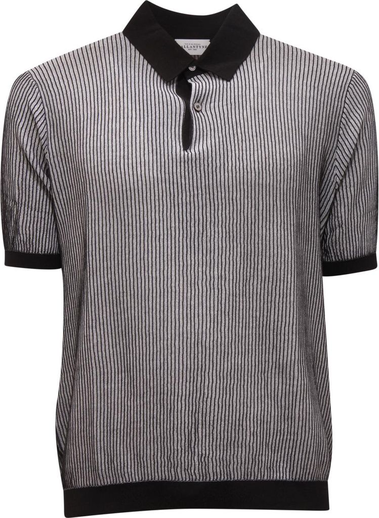 1791AS polo uomo BALLANTYNE man polo shirt black/white