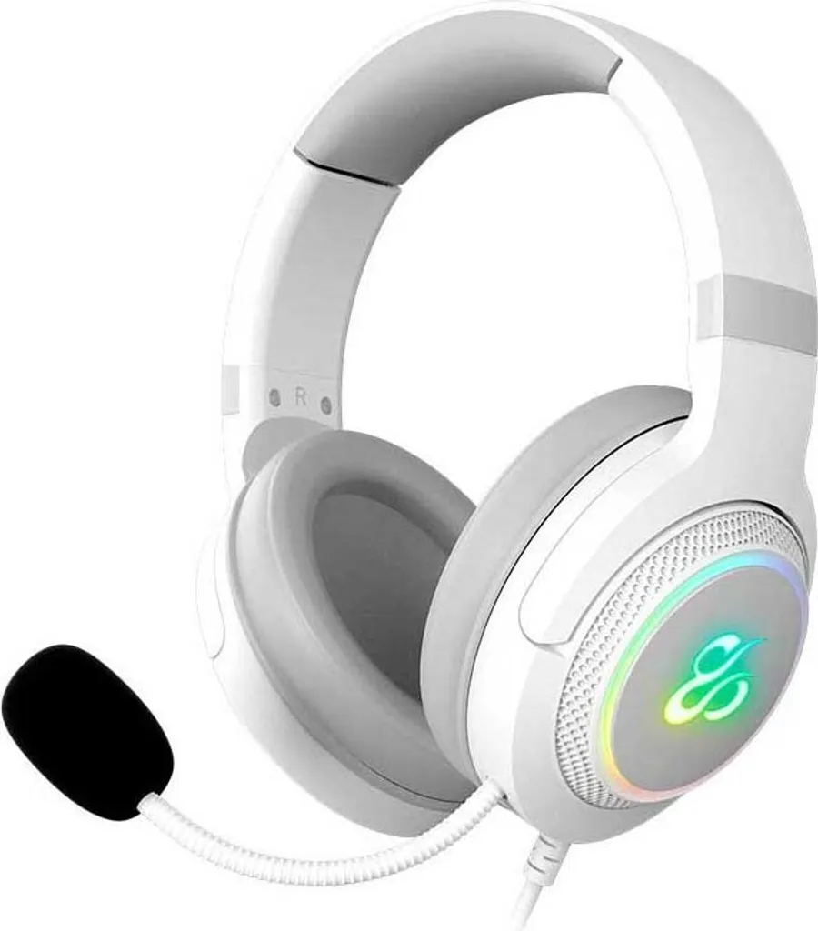 Casque Gaming RGB Newskill Sobek Ivory Blanc Idéal pour Stream et Gaming