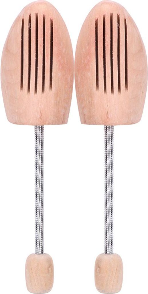 2pcs Holz Anti -Deformation Wrinkle Frauen Männer Schuhbaumbesitzer mit Federsäule (37 38)