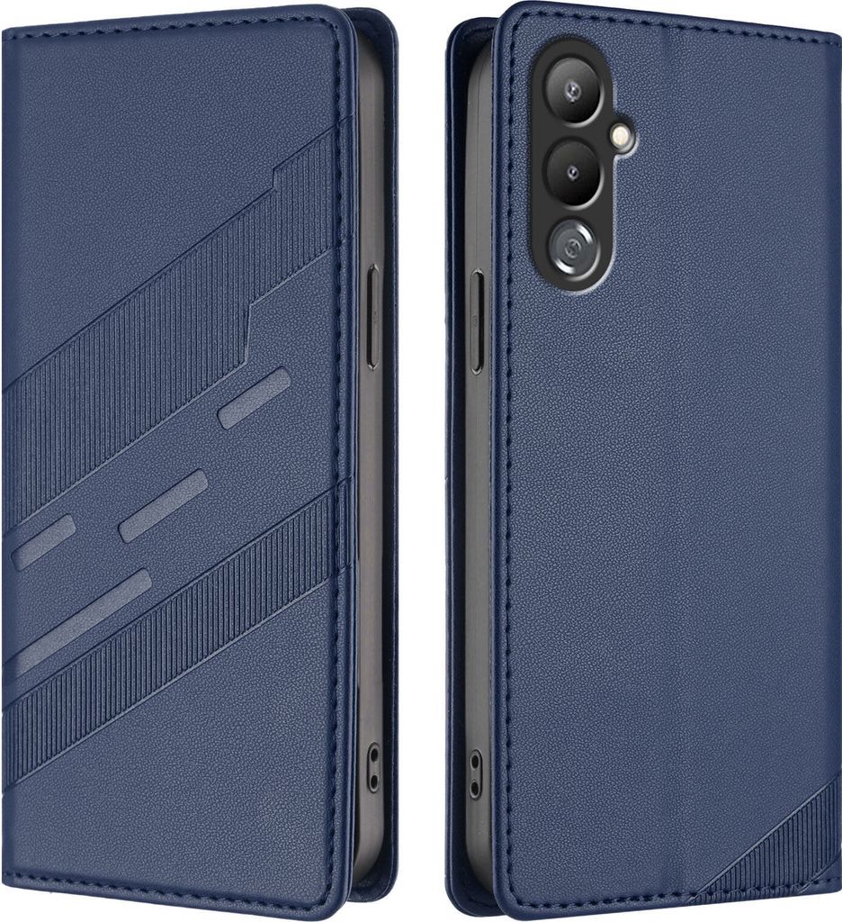 Hülle für Tecno Pova 4, Kunstleder Brieftaschen Handyhülle mit Kartenfach und Standfunktion Blau