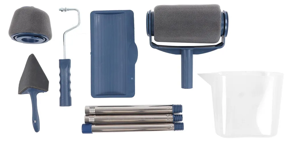 Rouleau à peinture sans couture 6 en 1 en acier kit complet de rénovation