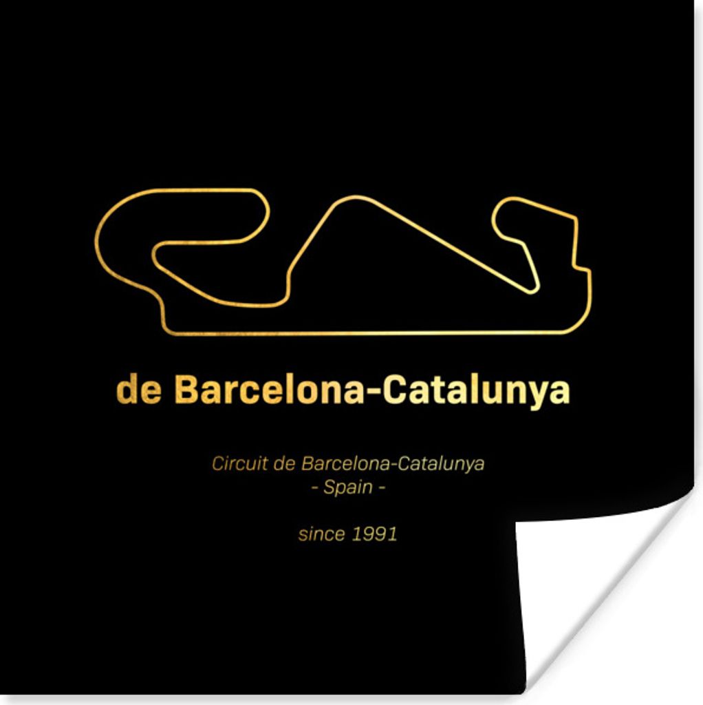 MuchoWow Poster Formel 1 - Rennstrecke - Barcelona 30x30 cm - Wandposter - Printing