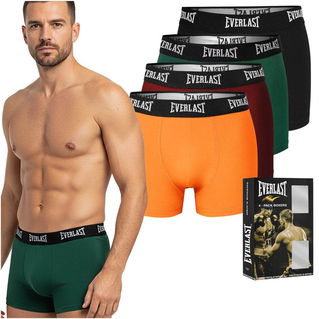 Everlast boxer da uomo in cotone, confezione da 4, intimo Immagine del prodotto  Immagine generata dall'IA