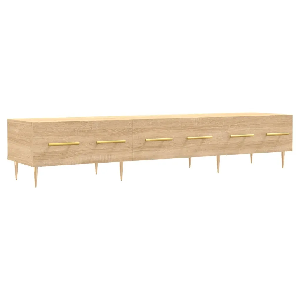 Mobile TV Rovere Sonoma 150x36x30 cm | Base Porta TV Legno Design