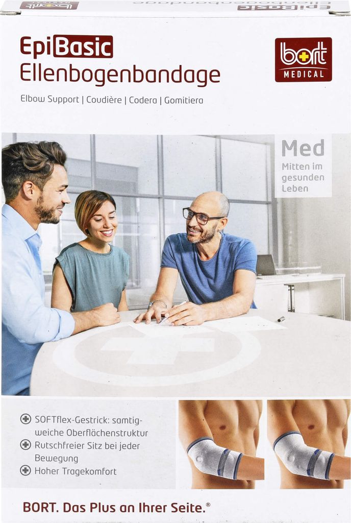 Bort EpiBasic Epicondylitisbandage>>>>Farbe: silber Gr. M
