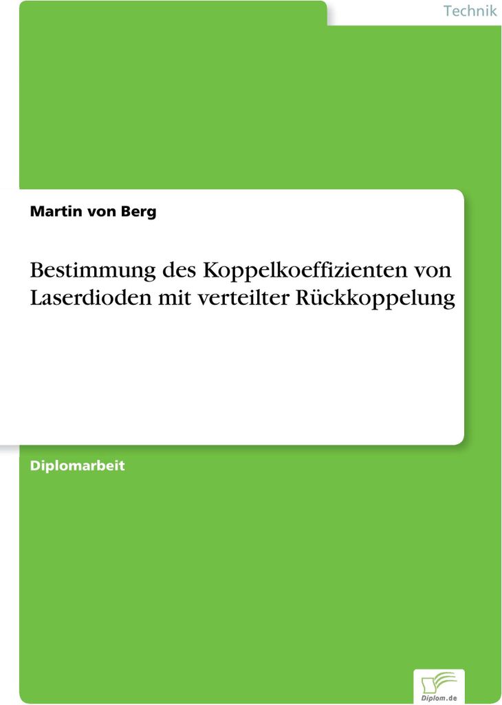 Bestimmung des Koppelkoeffizienten von Laserdioden mit verteilter Rückkoppelung