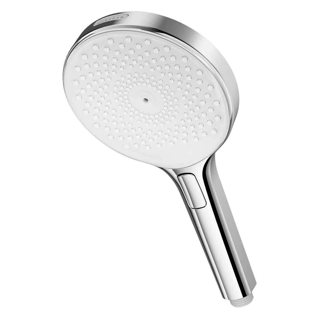 Auralum Max 140 mm großer wassersparender Duschkopf, Duschkopf mit 4 Strahlarten (3 Wasserstrahlen + 1 Pistolenmodus),Runden Chrom