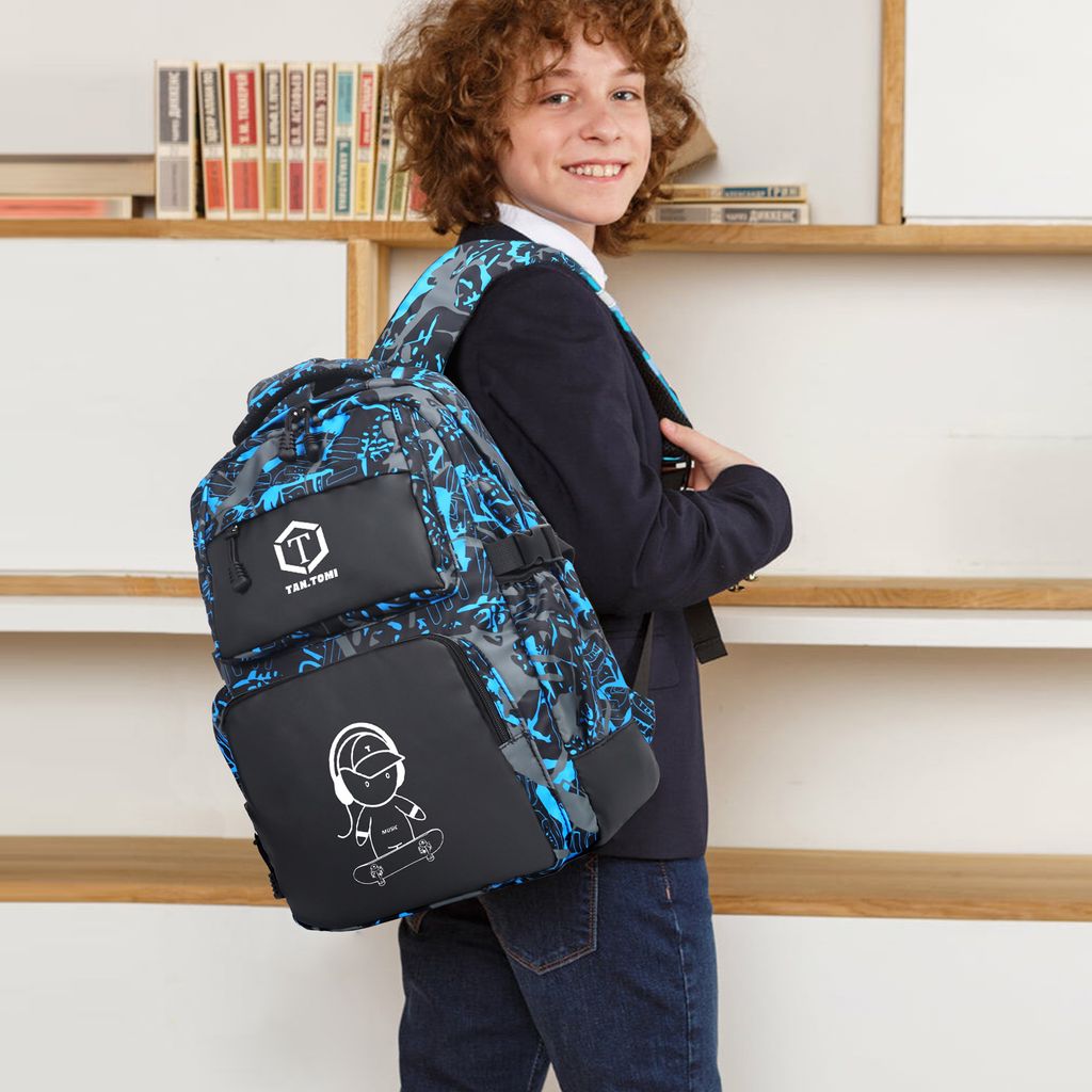 Mofut Schulrucksäcke 2 Stück, Rucksack Jungen Schulrucksack Produktbild 2