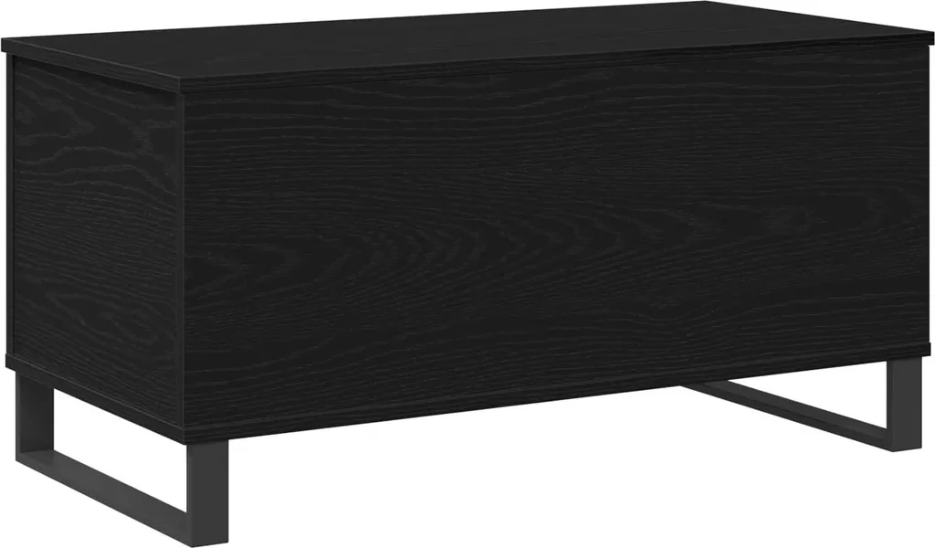 SYFAX™ Tavolino Caffè Rovere Nero 90cm | Mobile Soggiorno Robusto