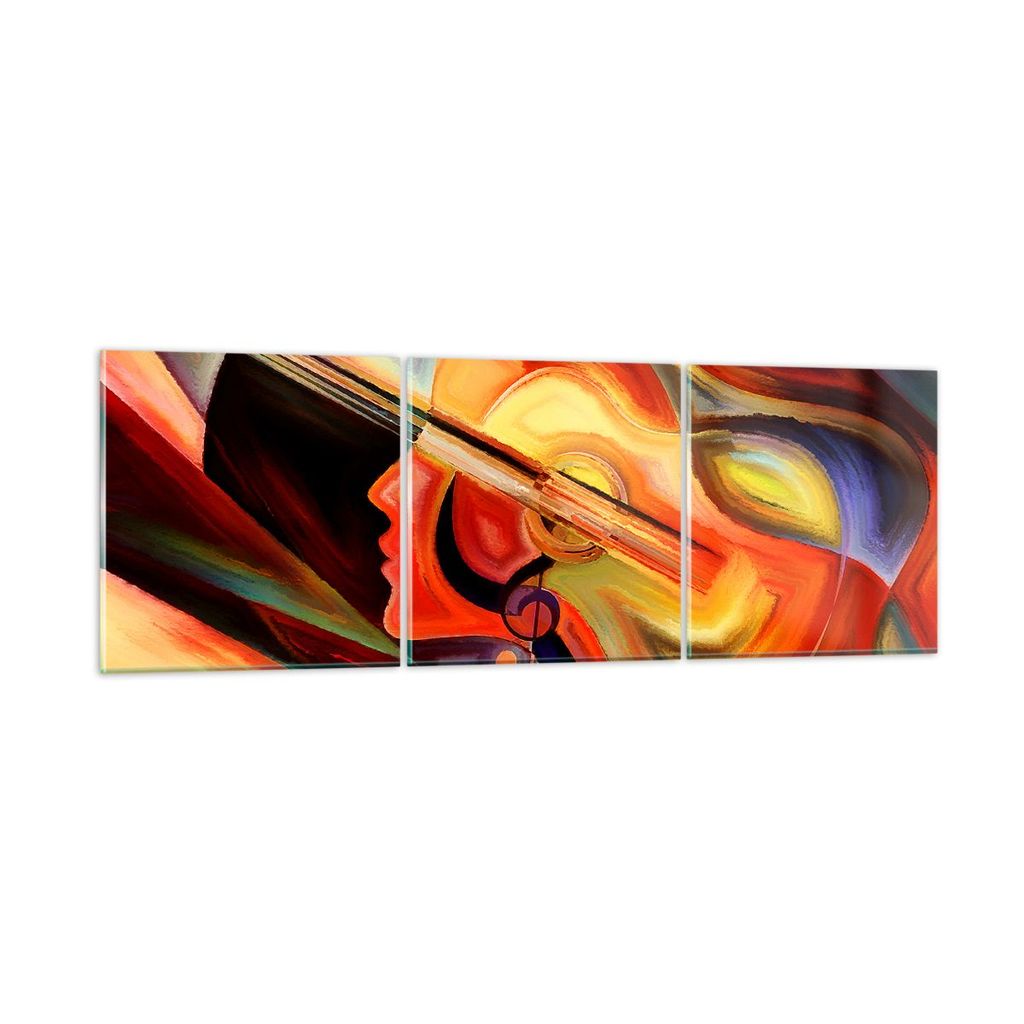 Bilder auf glas - Abstraktion modern - 150x50cm - Glasbilder - Wandbilder - Kunstdruck - zum Aufhängen bereit - Wanddekoration aus Glas - Glas Bil...