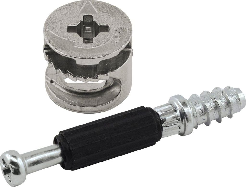 vasalat Hettich Exzenter Möbelverbinder Rastex 15; Material: Zinkdruckguss vernickelt Inhalt: 50 Stück